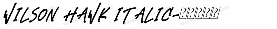 Wilson hawk italic字体转换